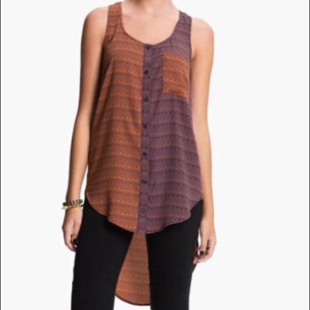 Lush Mix Print High-Low Tank